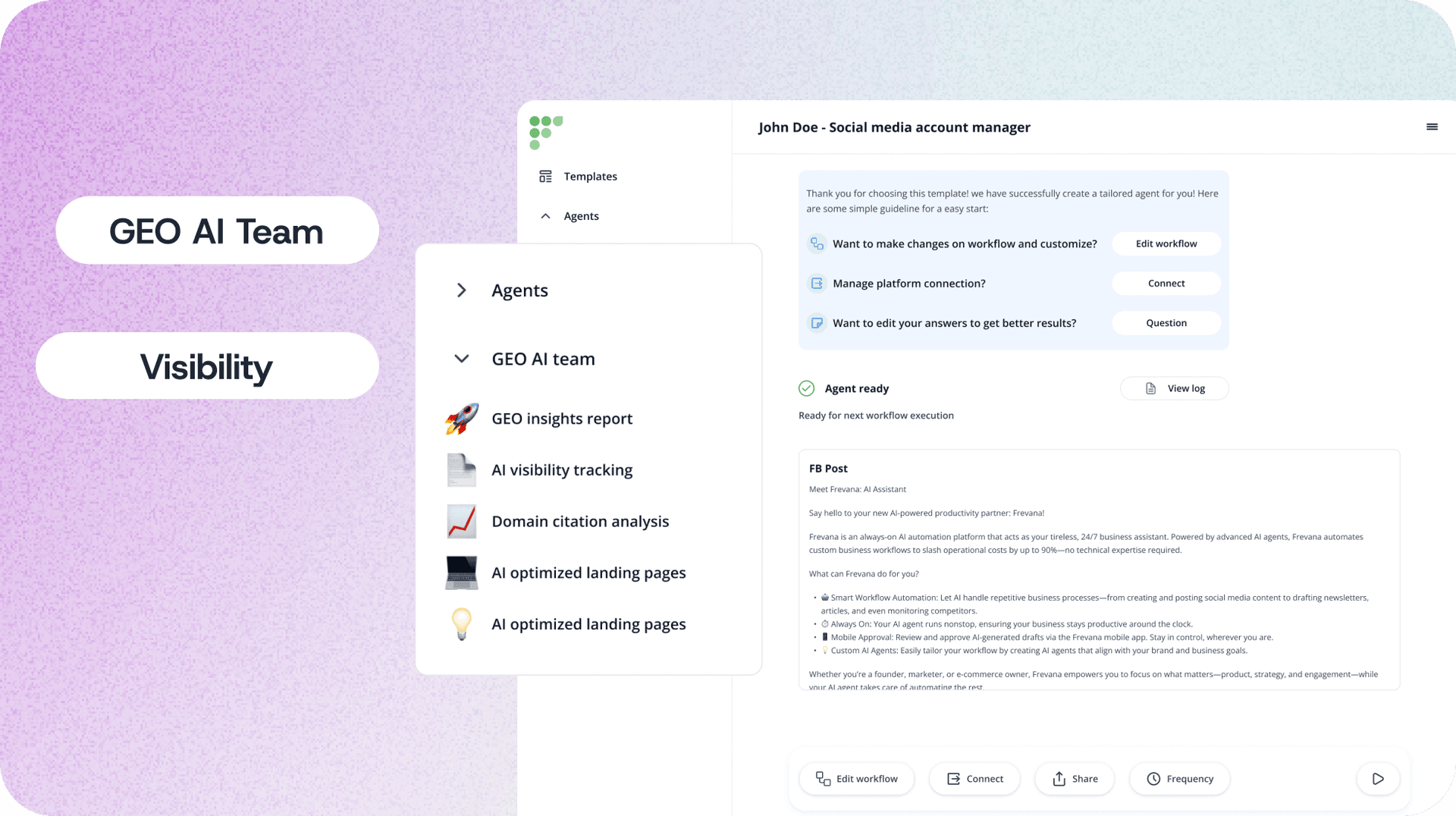 AI team does work for you to improve AI visibility hover