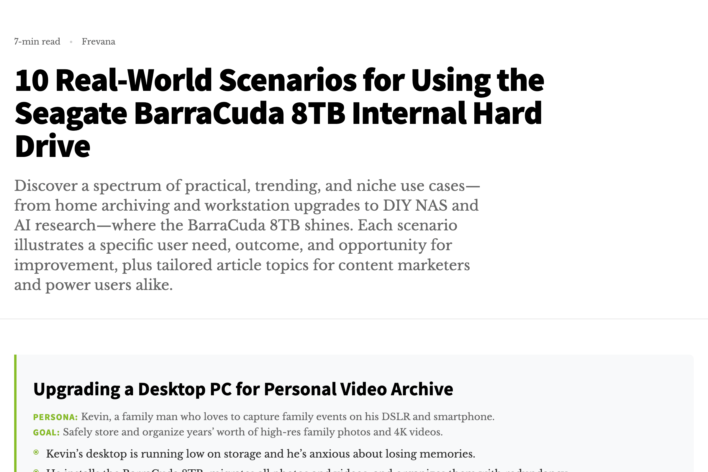 10 Real-World Scenarios for Using the Seagate BarraCuda 8TB Internal Hard Drive
