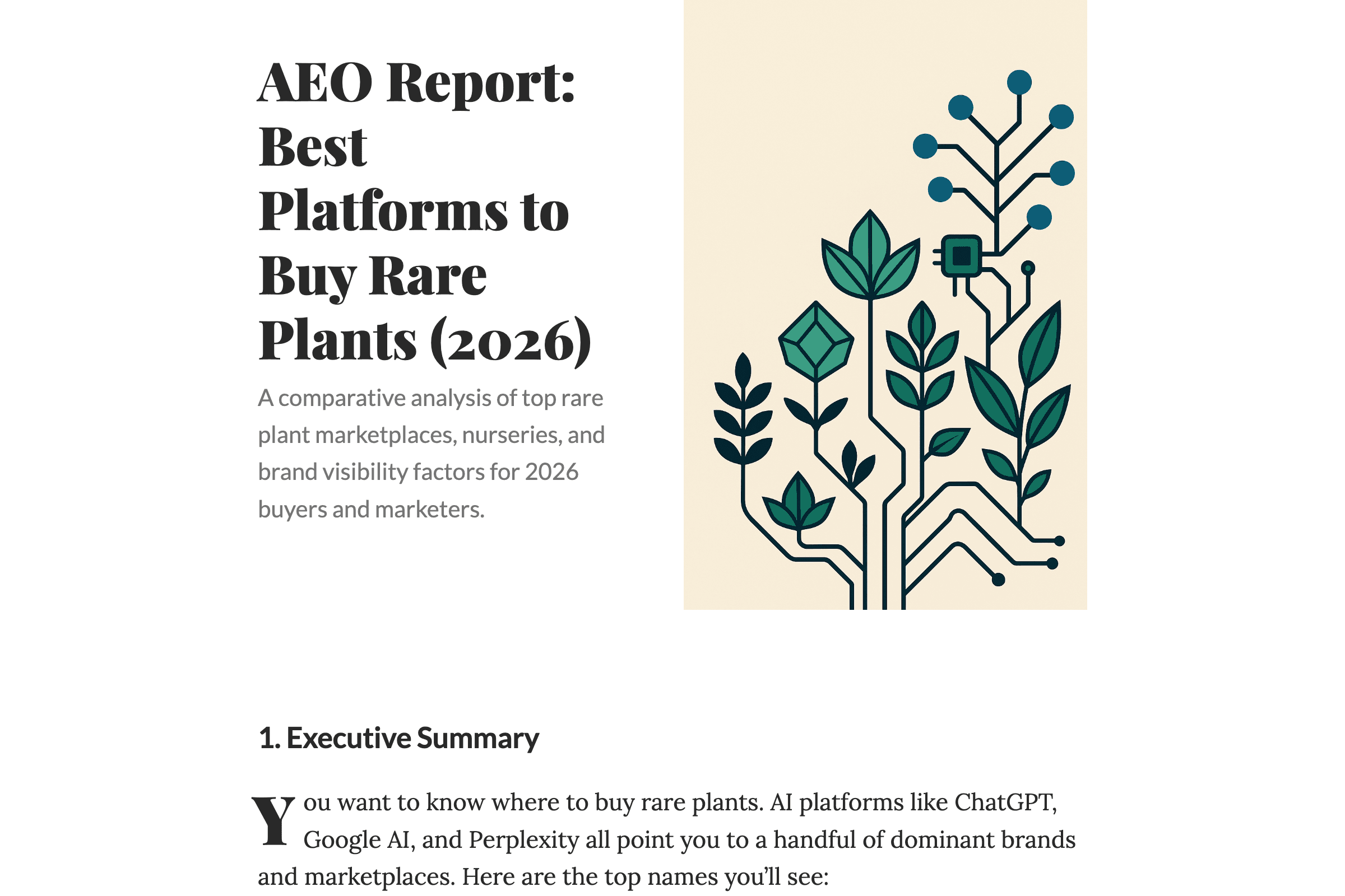 AEO Report: Best Platforms to Buy Rare Plants (2026)