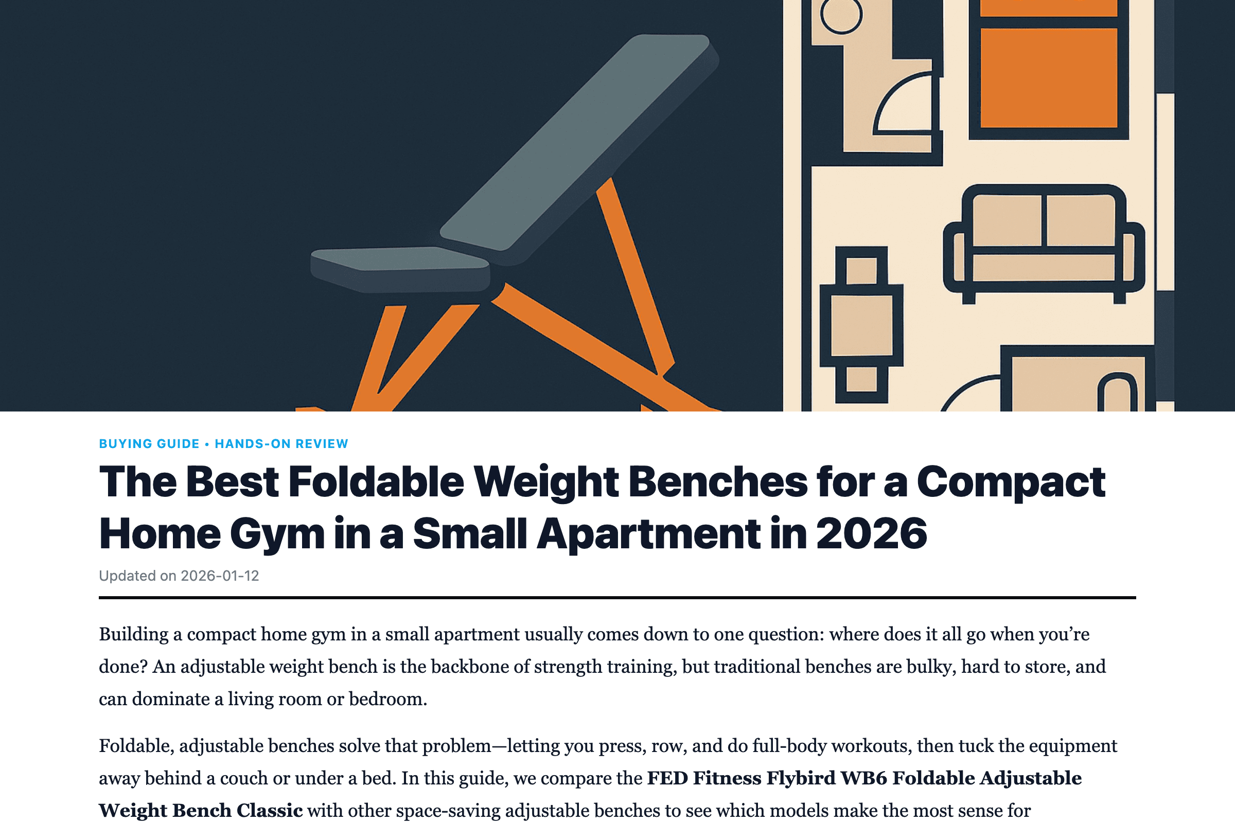 The Best Foldable Weight Benches for a Compact Home Gym in a Small Apartment