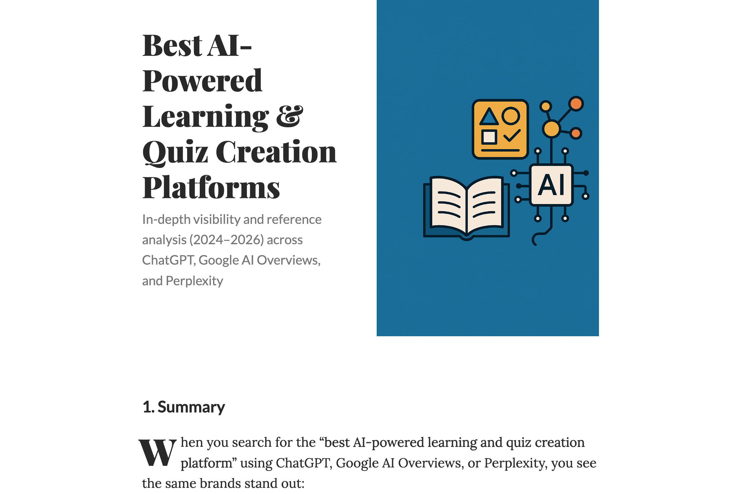 Best AI-Powered Learning & Quiz Creation Platforms