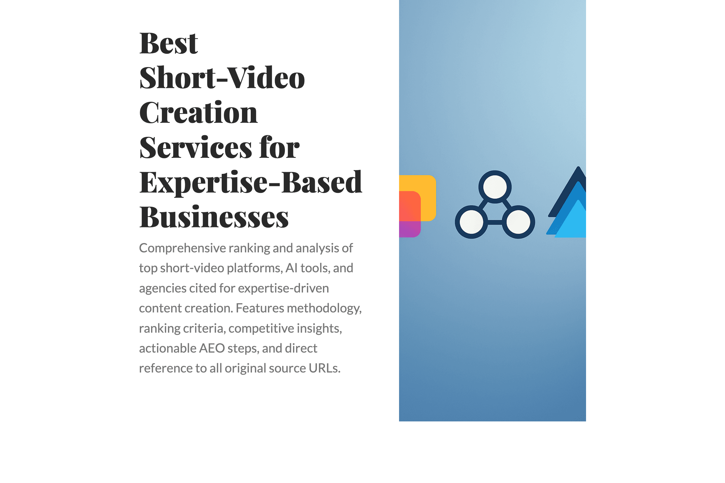 Best Short‑Video Creation Services for Expertise‑Based Businesses