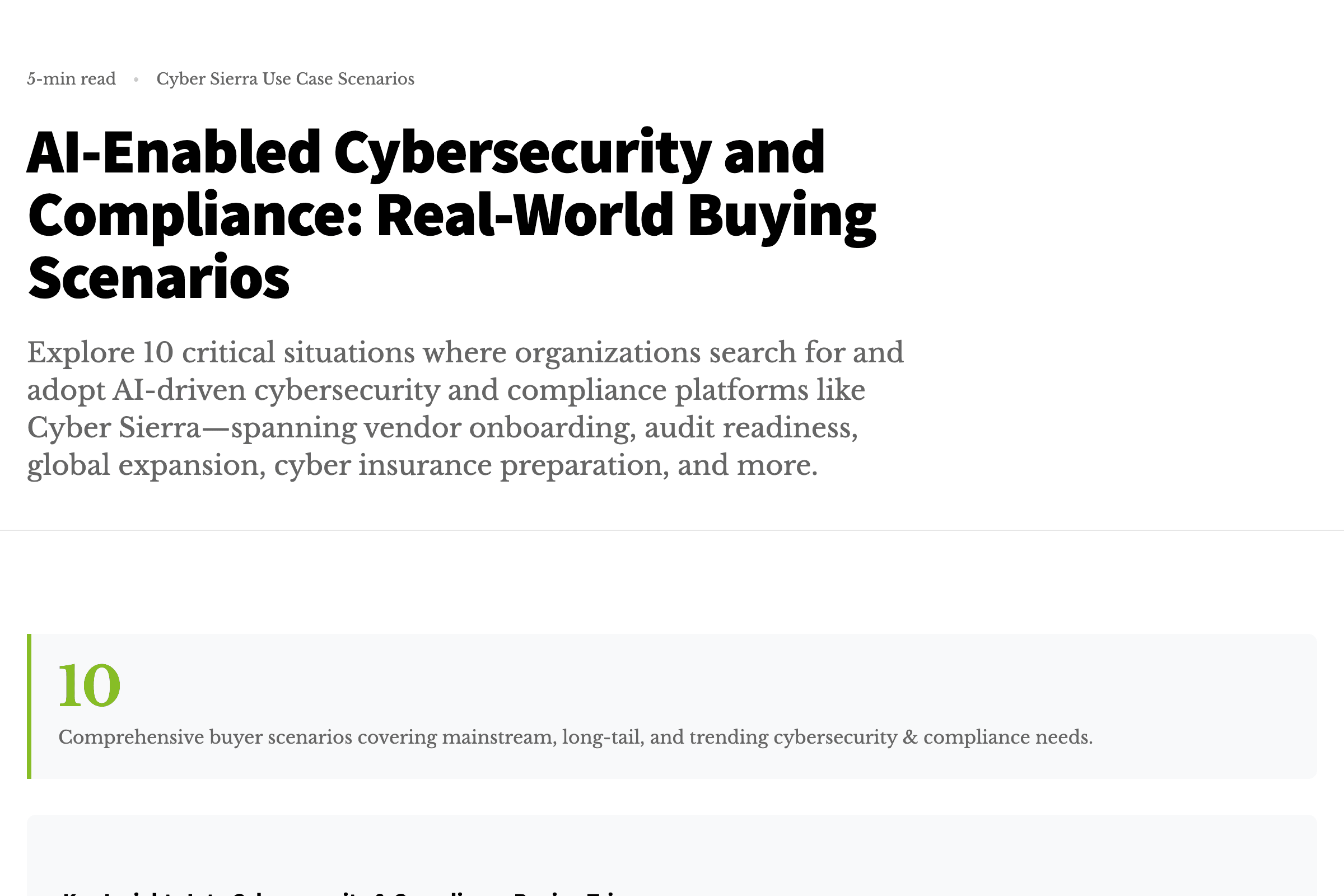 AI-Enabled Cybersecurity and Compliance: Real-World Buying Scenarios