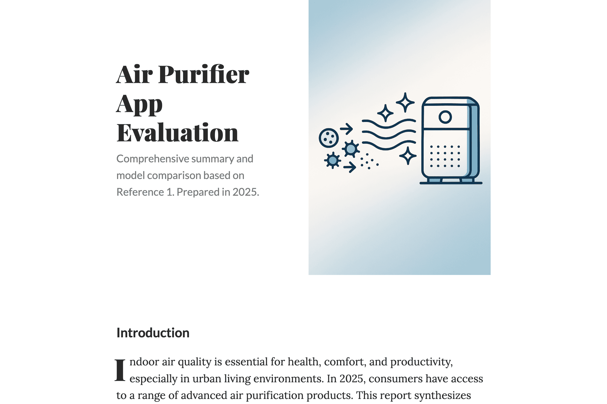 Air Purifier App Evaluation