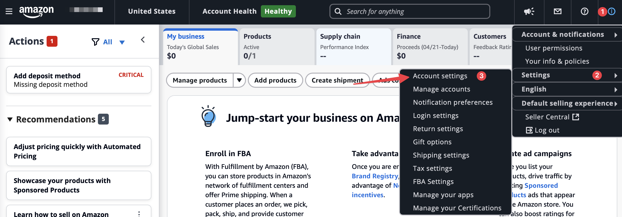 Step 6 · Copy your Merchant Token (Seller ID) screenshot