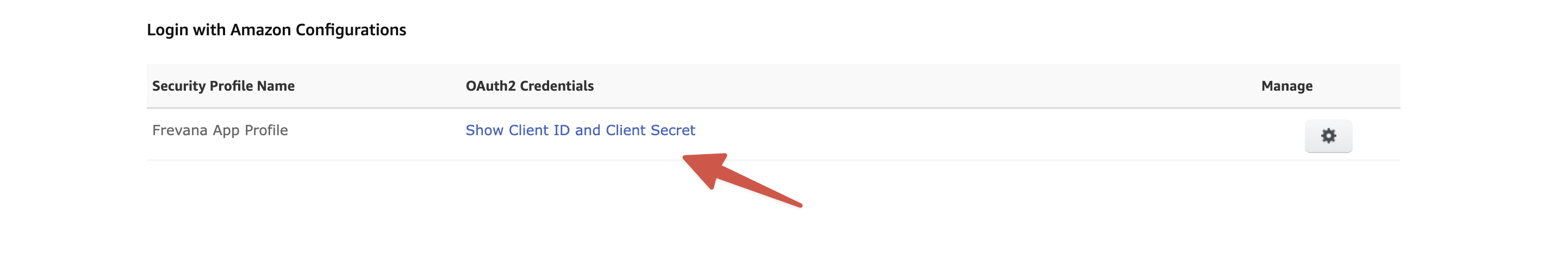 Step 3: Create or Select a Login with Amazon Application screenshot