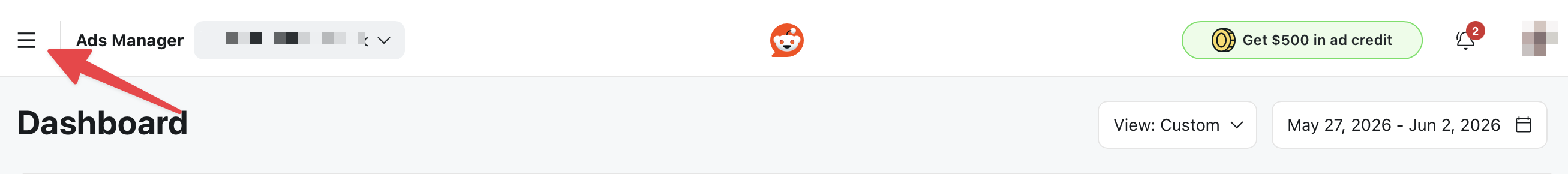 Step 2: Open the Business Menu screenshot