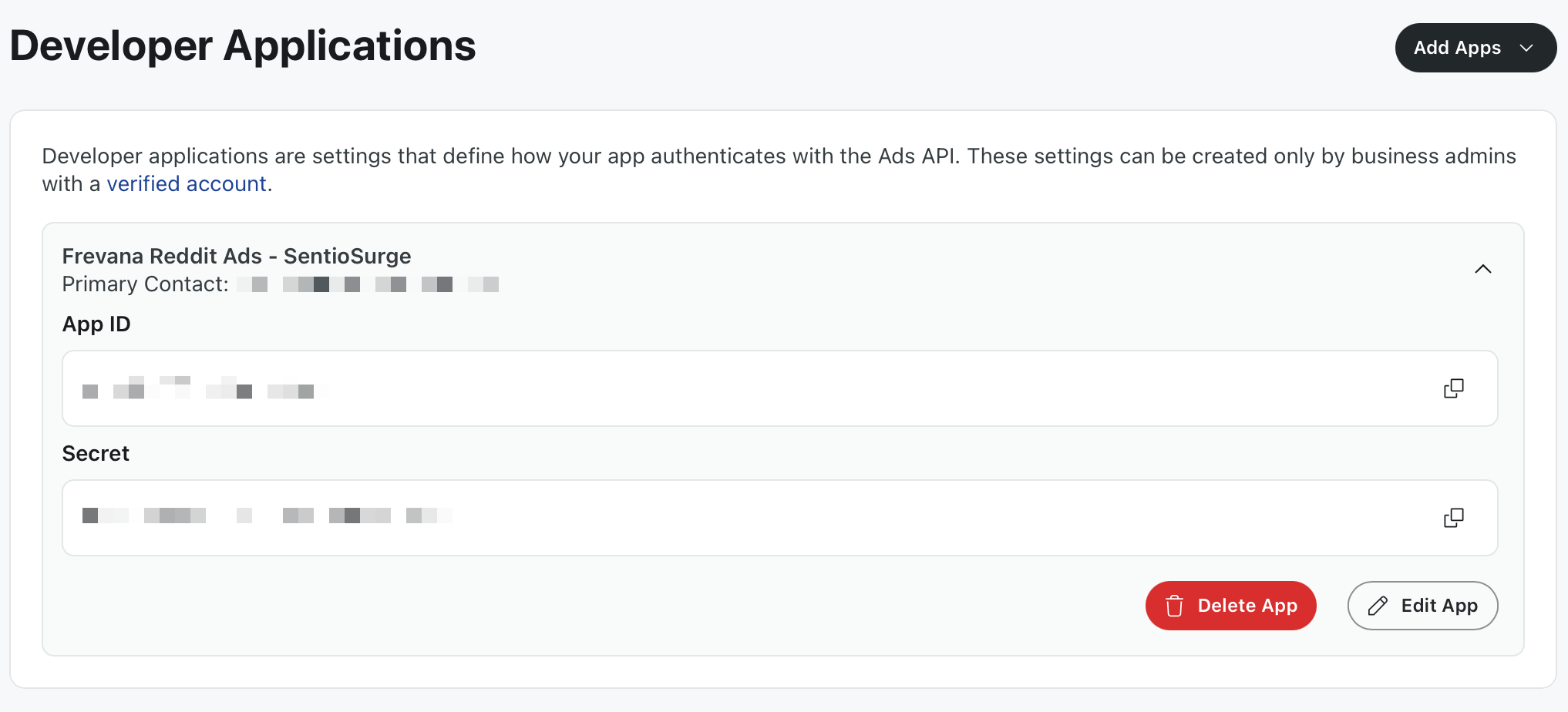 Step 5: Copy the App Credentials screenshot