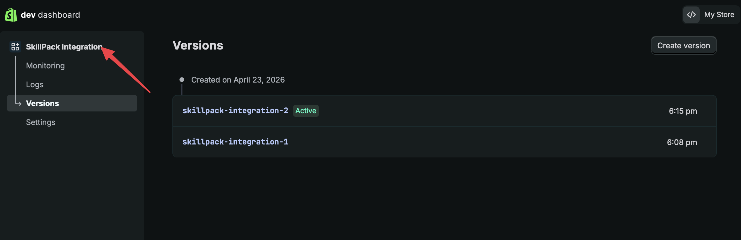 Step 4. Install app screenshot