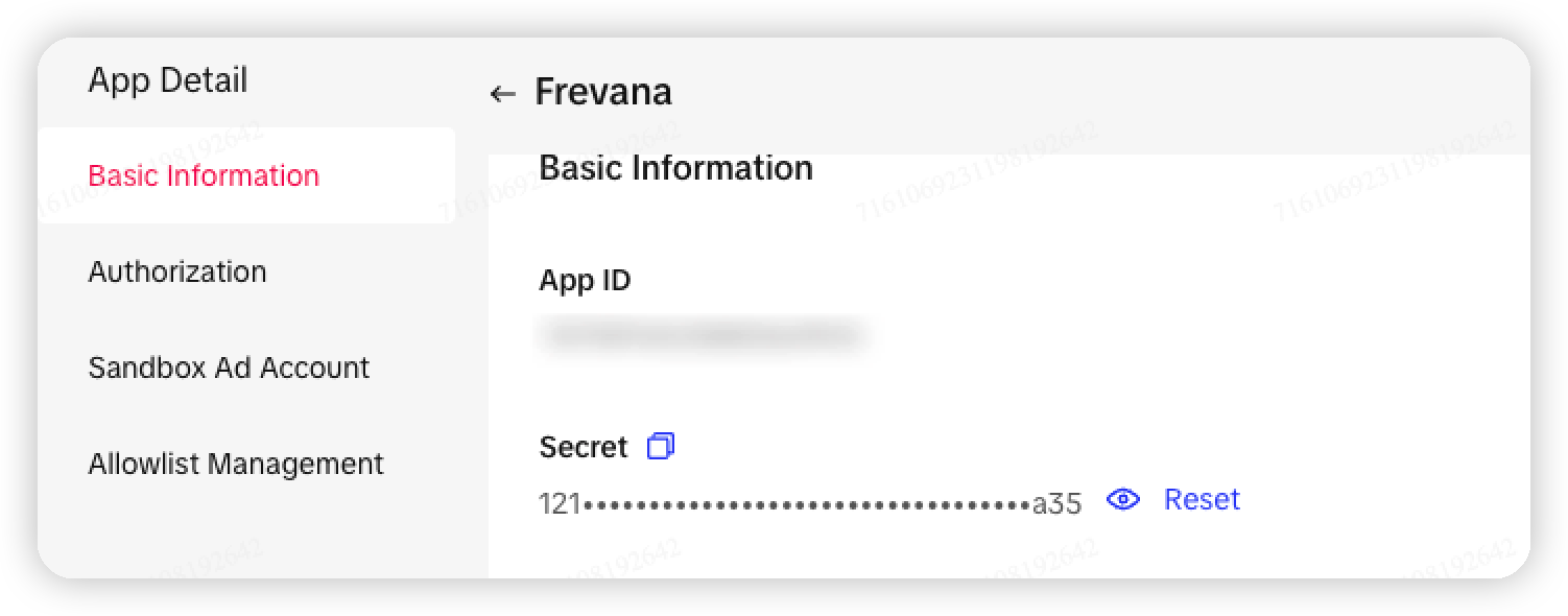 Create the app and retrieve credentials screenshot