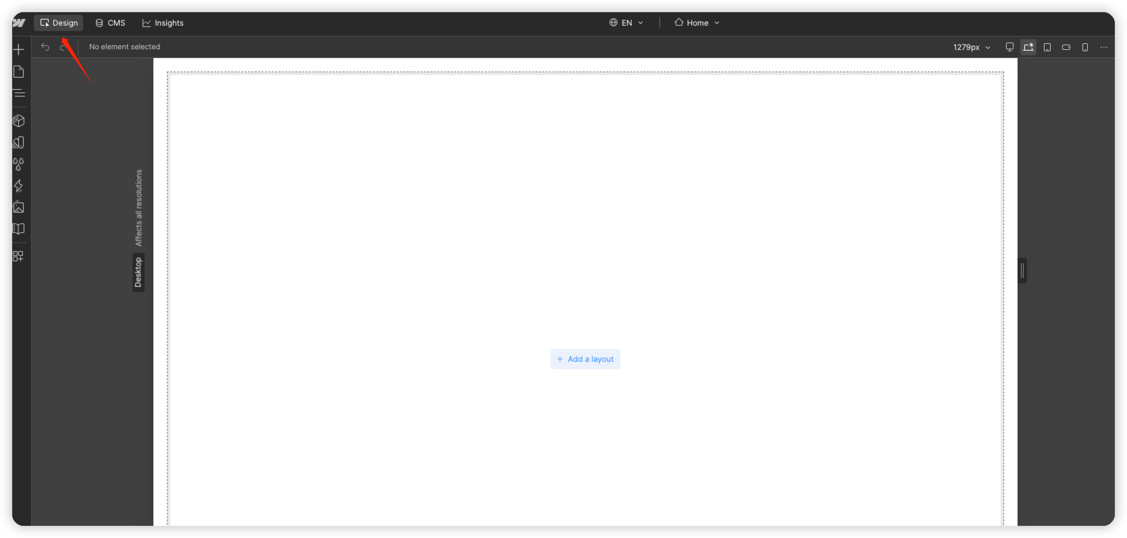 Open the Webflow Designer